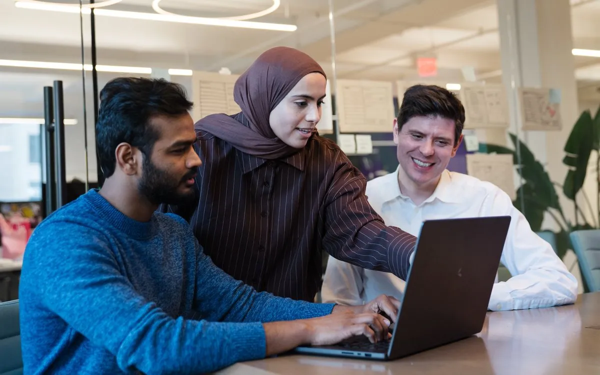 Bias evaluation at Anterior is a cross-functional process. Left to right: Sai Prabhakar (Applied AI), Khadija Mahmoud, MD (Clinician Scientist), and Saul Howard (VP Engineering) work the same problem from different vantage points.